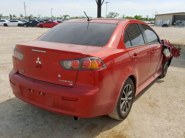 JA32V2FWXGU008738 - 2016 MITSUBISHI LANCER ES RED photo 4