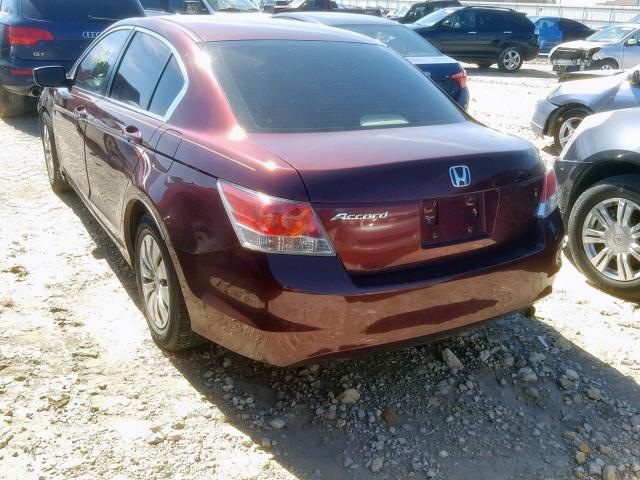 1HGCP26389A176194 - 2009 HONDA ACCORD LX RED photo 3