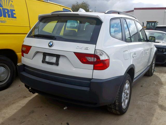 WBXPA73424WB29014 - 2004 BMW X3 2.5I WHITE photo 4