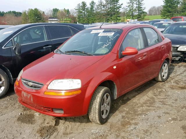 KL1TD52675B306504 - 2005 CHEVROLET AVEO BASE ბურგუნდია ფოტო 2