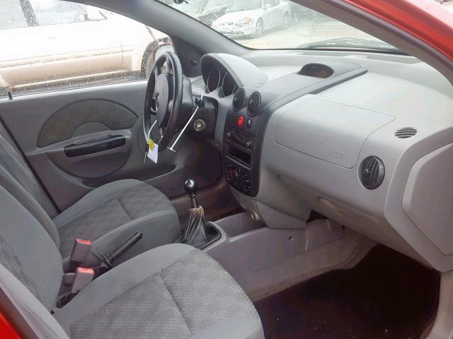 KL1TD52675B306504 - 2005 CHEVROLET AVEO BASE ბურგუნდია ფოტო 5