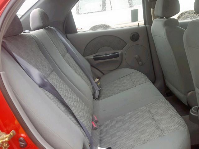 KL1TD52675B306504 - 2005 CHEVROLET AVEO BASE ბურგუნდია ფოტო 6