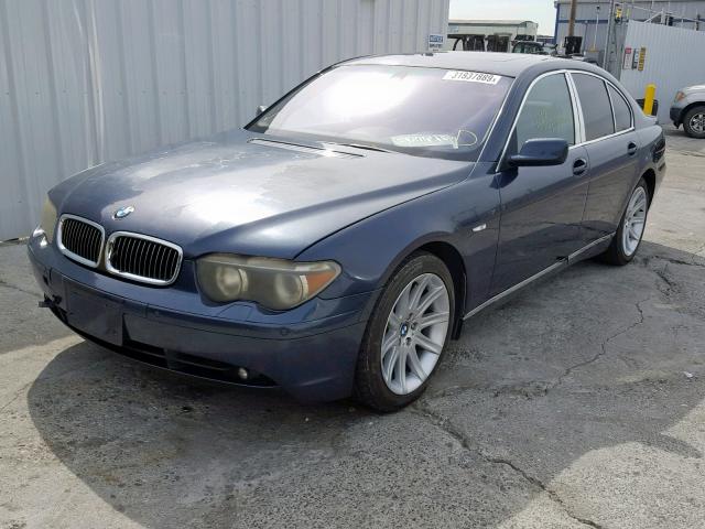 WBAGL63492DP56460 - 2002 BMW 745 I BLUE photo 2