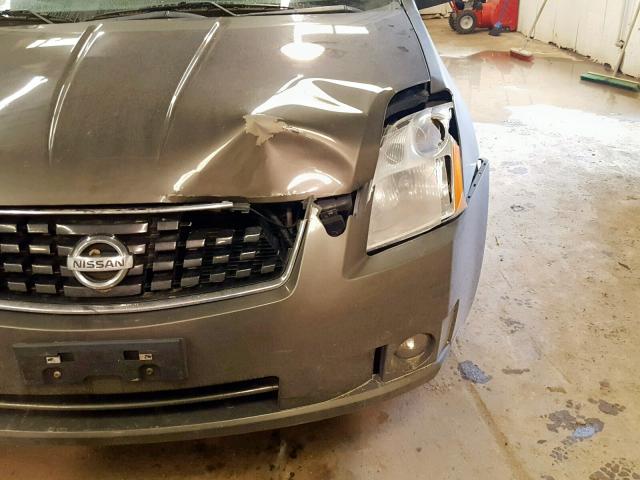 3N1AB61E18L653661 - 2008 NISSAN SENTRA 2.0 GRAY photo 9