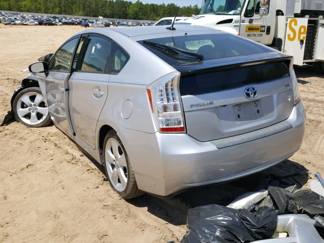 JTDKN3DU3B5326602 - 2011 TOYOTA PRIUS SILVER photo 3