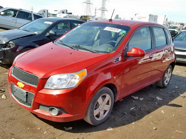 KL1TD6DE9BB190874 - 2011 CHEVROLET AVEO LS RED photo 2