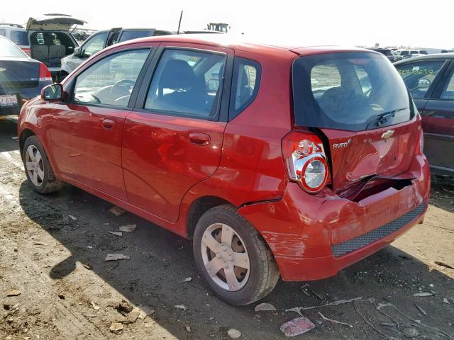 KL1TD6DE9BB190874 - 2011 CHEVROLET AVEO LS RED photo 3