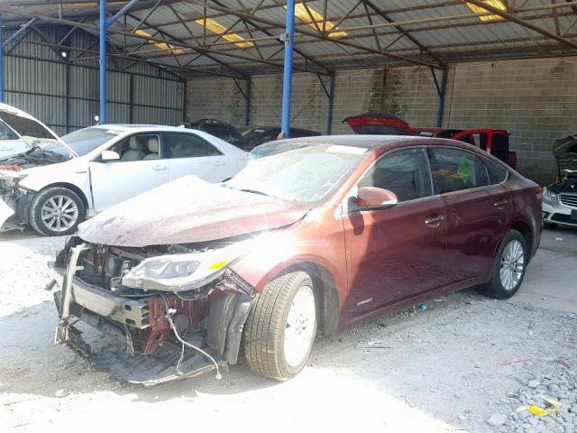 4T1BD1EB3EU023622 - 2014 TOYOTA AVALON HYB MAROON photo 2