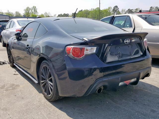 JF1ZNAA14D2725803 - 2013 TOYOTA SCION FR-S BLACK photo 3