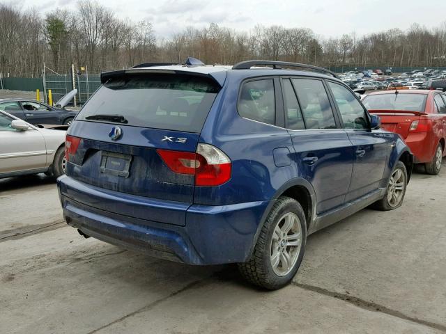 WBXPA93496WD25644 - 2006 BMW X3 3.0I BLUE photo 4