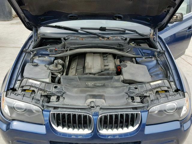 WBXPA93496WD25644 - 2006 BMW X3 3.0I BLUE photo 7