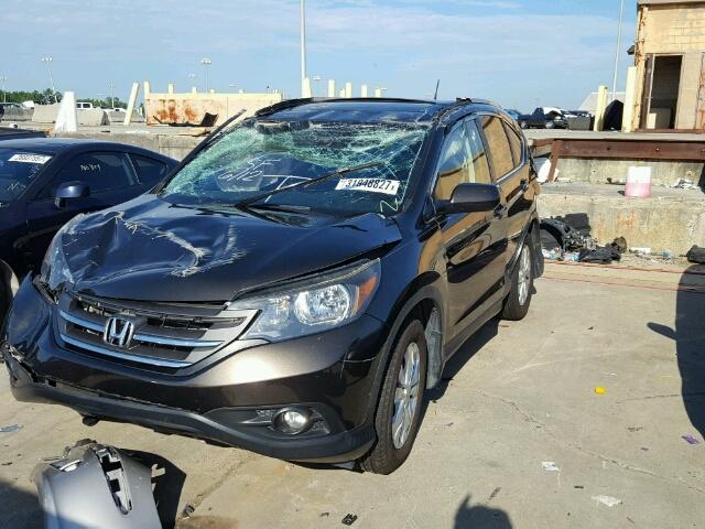 5J6RM3H74DL004839 - 2013 HONDA CR-V EXL GRAY photo 2