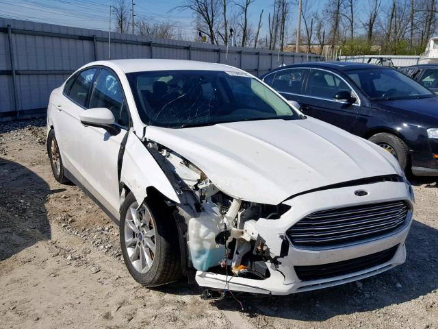 3FA6P0G71FR215524 - 2015 FORD FUSION S WHITE photo 1