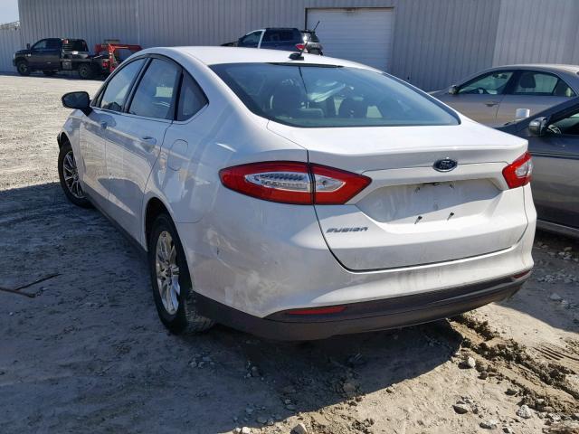 3FA6P0G71FR215524 - 2015 FORD FUSION S WHITE photo 3