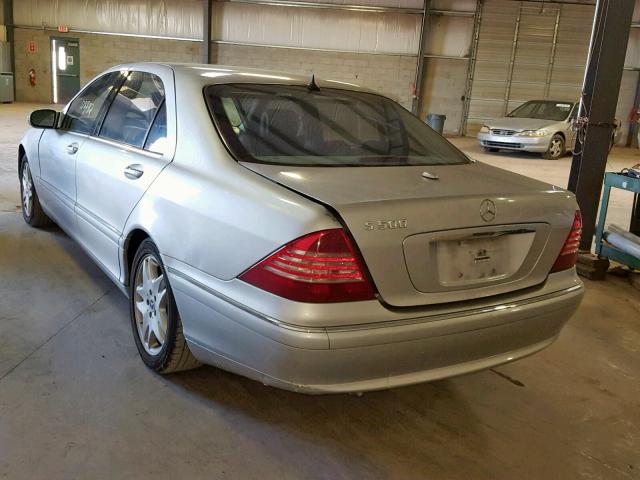 WDBNG75J53A320536 - 2003 MERCEDES-BENZ S 500 SILVER photo 3