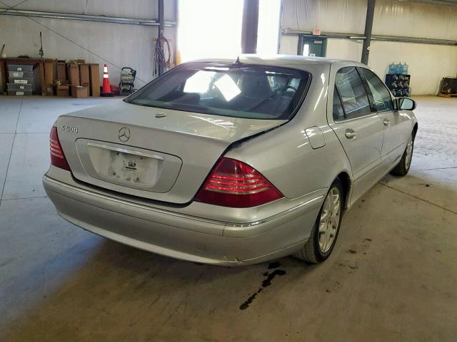 WDBNG75J53A320536 - 2003 MERCEDES-BENZ S 500 SILVER photo 4