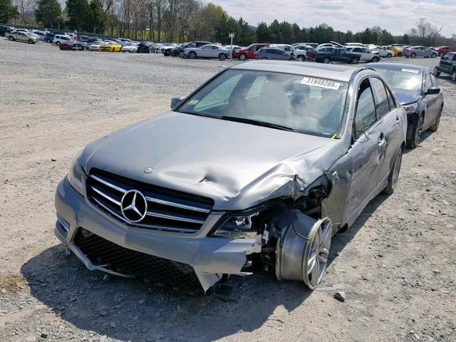 WDDGF4HB1EA951051 - 2014 MERCEDES-BENZ C 250 GRAY photo 2