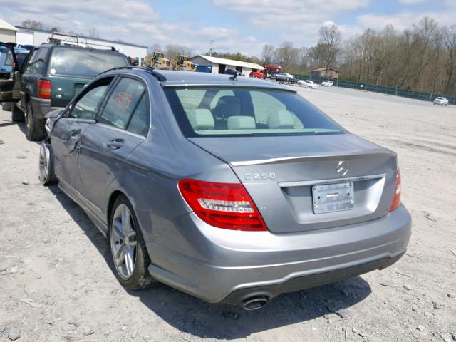 WDDGF4HB1EA951051 - 2014 MERCEDES-BENZ C 250 GRAY photo 3