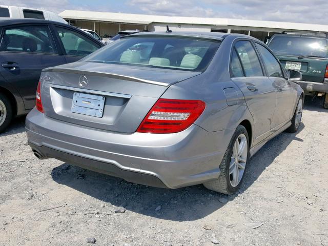 WDDGF4HB1EA951051 - 2014 MERCEDES-BENZ C 250 GRAY photo 4