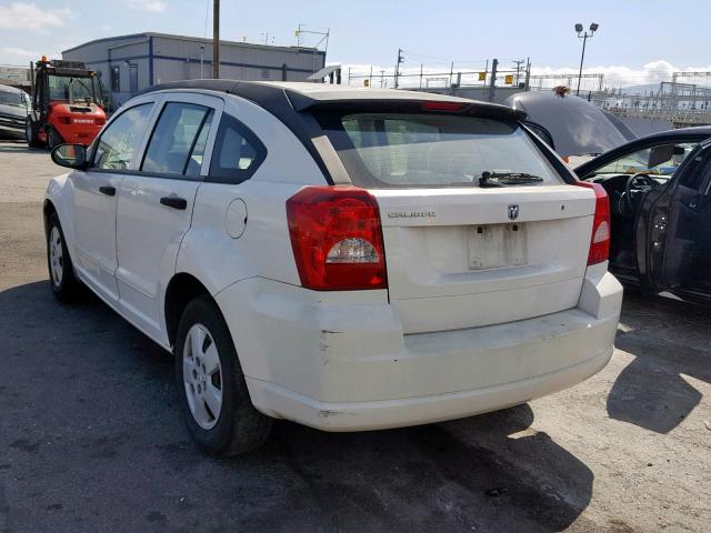 1B3HB28B98D586623 - 2008 DODGE CALIBER WHITE photo 3