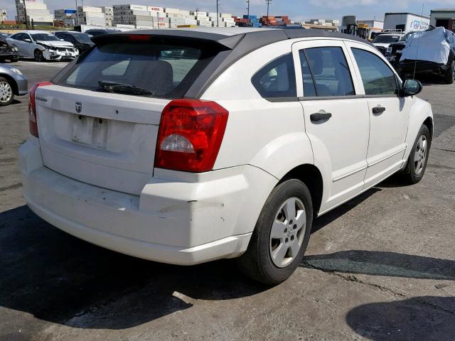 1B3HB28B98D586623 - 2008 DODGE CALIBER WHITE photo 4