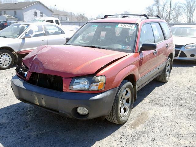 JF1SG63684H701891 - 2004 SUBARU FORESTER 2 RED photo 2
