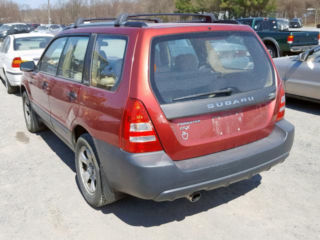 JF1SG63684H701891 - 2004 SUBARU FORESTER 2 RED photo 3