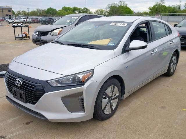 KMHC65LC2JU091213 - 2018 HYUNDAI IONIQ BLUE SILVER photo 2