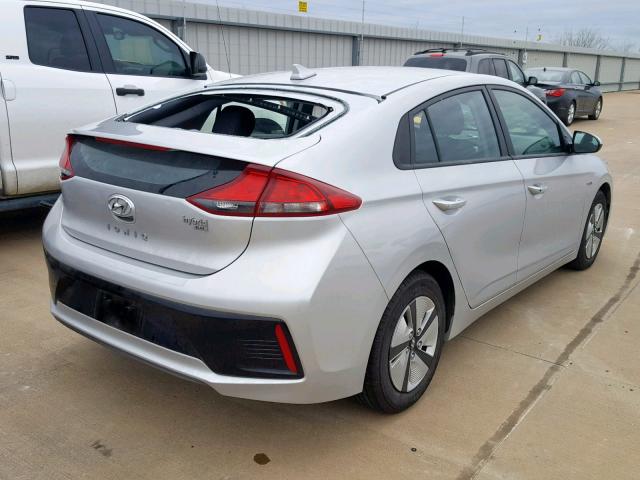 KMHC65LC2JU091213 - 2018 HYUNDAI IONIQ BLUE SILVER photo 4