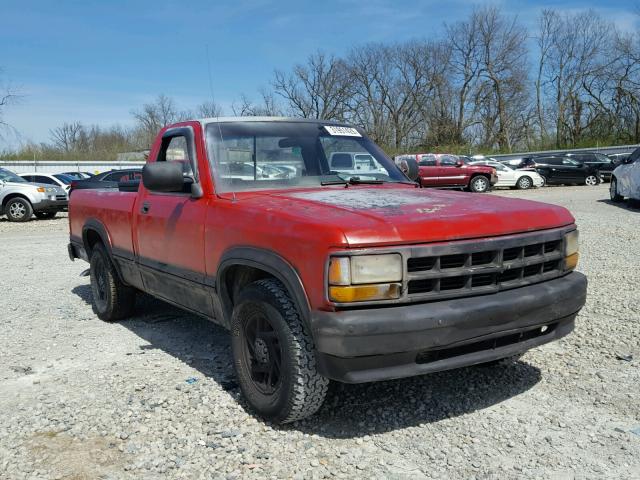 1B7FL26Y8NS689419 - 1992 DODGE DAKOTA RED photo 1