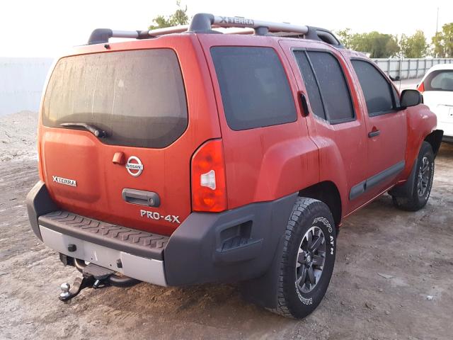 5N1AN0NWXFN661495 - 2015 NISSAN XTERRA X RED photo 4