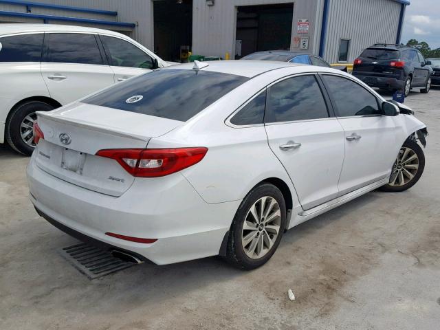 5NPE34AF2GH426115 - 2016 HYUNDAI SONATA SPO WHITE photo 4