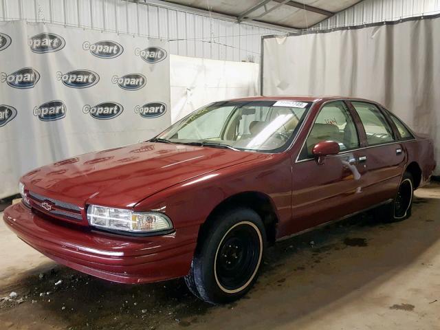 1G1BL52W9RR202562 - 1994 CHEVROLET CAPRICE CL BURGUNDY photo 2