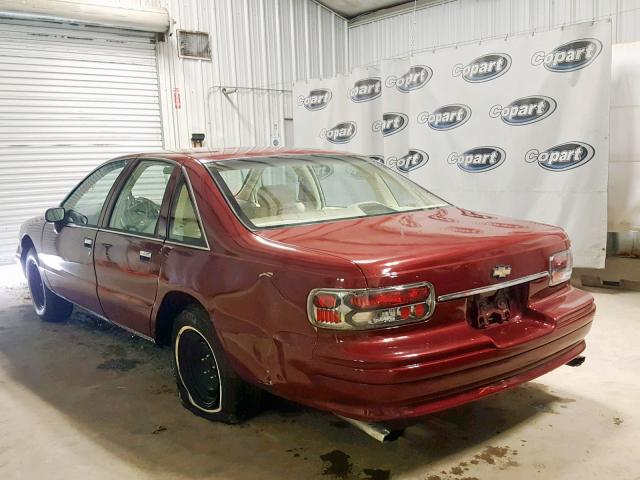 1G1BL52W9RR202562 - 1994 CHEVROLET CAPRICE CL BURGUNDY photo 3