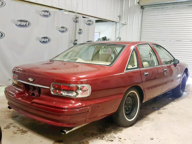 1G1BL52W9RR202562 - 1994 CHEVROLET CAPRICE CL BURGUNDY photo 4