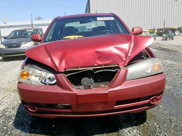 KMHDN46D64U784019 - 2004 HYUNDAI ELANTRA RED photo 7