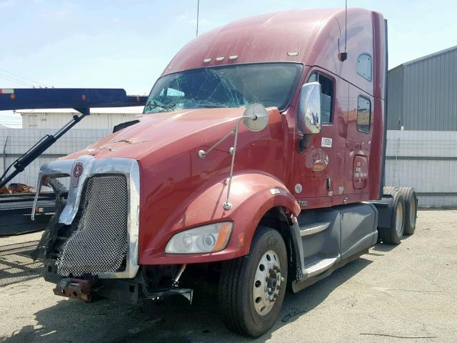 1XKFD49X6CJ303454 - 2012 KENWORTH CONSTRUCTI MAROON photo 2