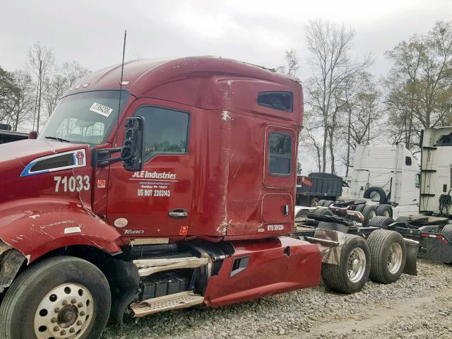 1XKYDP9X5HJ169716 - 2017 KENWORTH CONSTRUCTI MAROON photo 9