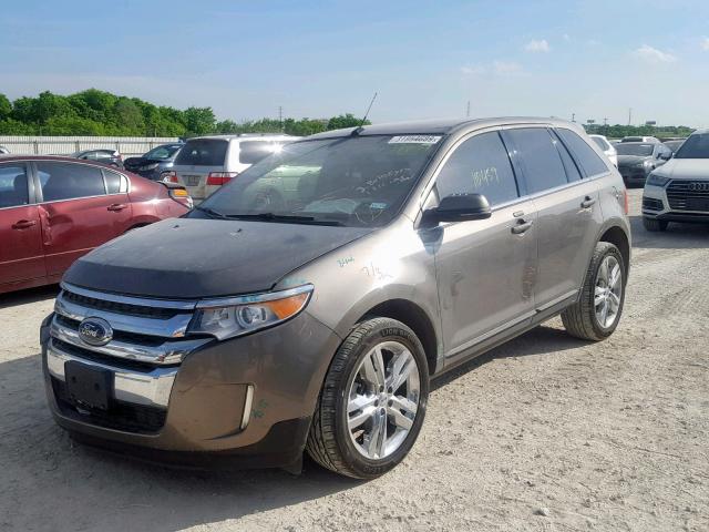 2FMDK3KC6DBC33837 - 2013 FORD EDGE LIMIT GRAY photo 2