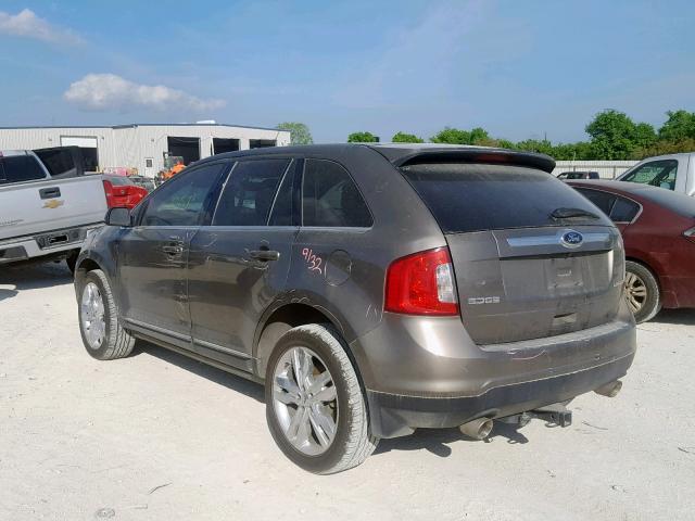 2FMDK3KC6DBC33837 - 2013 FORD EDGE LIMIT GRAY photo 3