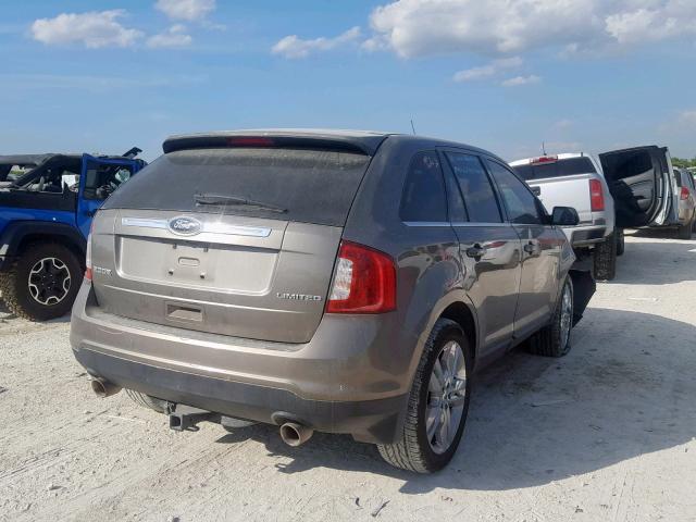 2FMDK3KC6DBC33837 - 2013 FORD EDGE LIMIT GRAY photo 4