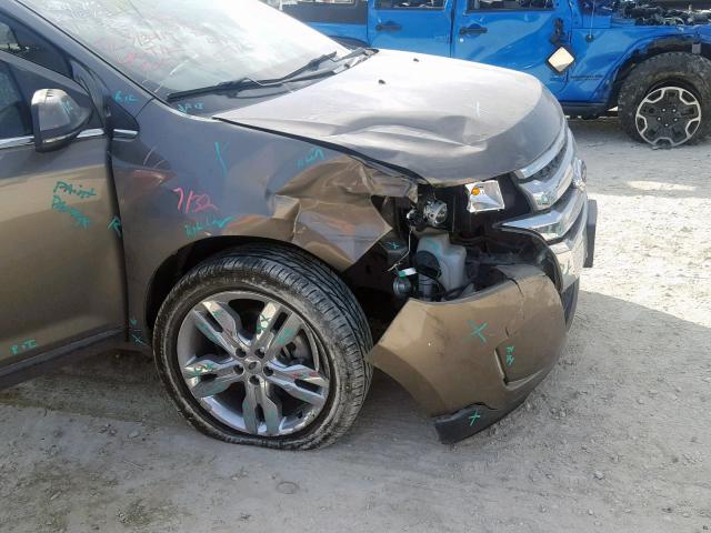 2FMDK3KC6DBC33837 - 2013 FORD EDGE LIMIT GRAY photo 9