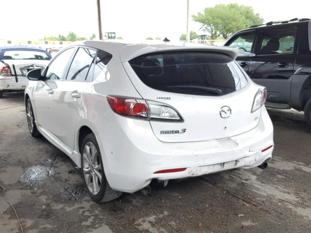 JM1BL1H53A1333682 - 2010 MAZDA 3 S WHITE photo 3