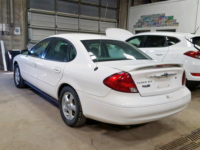 1FAFP55U72G276299 - 2002 FORD TAURUS SES WHITE photo 3