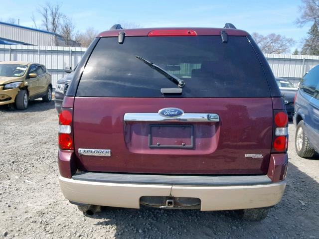 1FMEU74E36UB69225 - 2006 FORD EXPLORER E BURGUNDY photo 9