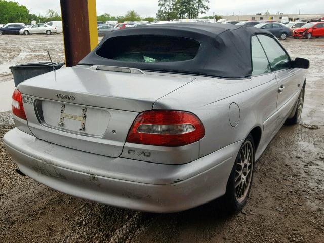 YV1NC62D04J045191 - 2004 VOLVO C70 HPT SILVER photo 4