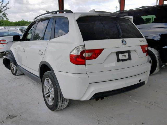 WBXPA93466WD34768 - 2006 BMW X3 3.0I WHITE photo 3