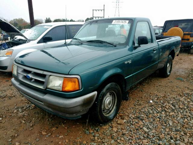 1FTCR10U5TUC84296 - 1996 FORD RANGER GREEN photo 2