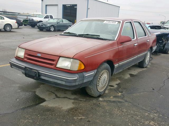 1FABP23H7GK143226 - 1986 FORD TEMPO LX MAROON photo 2