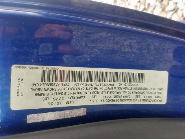 3VWRG31Y57M405719 - 2007 VOLKSWAGEN NEW BEETLE Blau Foto 10